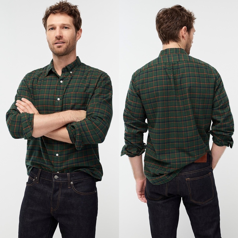 NWT J. Crew Slim brushed twill shirt in play plaid